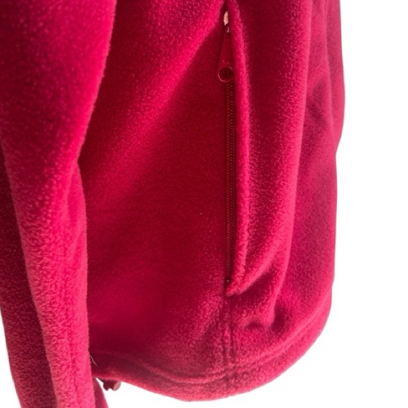 Columbia Sportswear Fleece Cherry Red Jacket Front Zipper Side Zipper Pockets XL - Picture 8 of 13